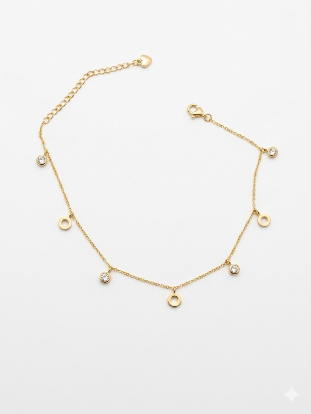 Pretty bird - Gold plated brass anklet